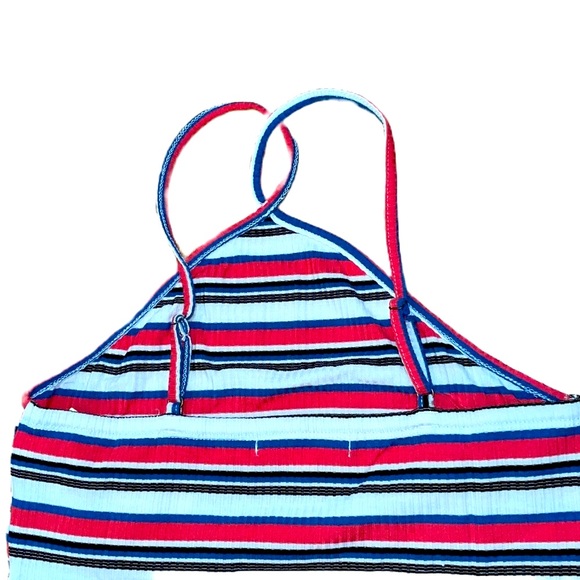 NEW Women's Stretchy Fitted Rewind  Bodycon X back open Mini Dress Red Navy L - Picture 13 of 17